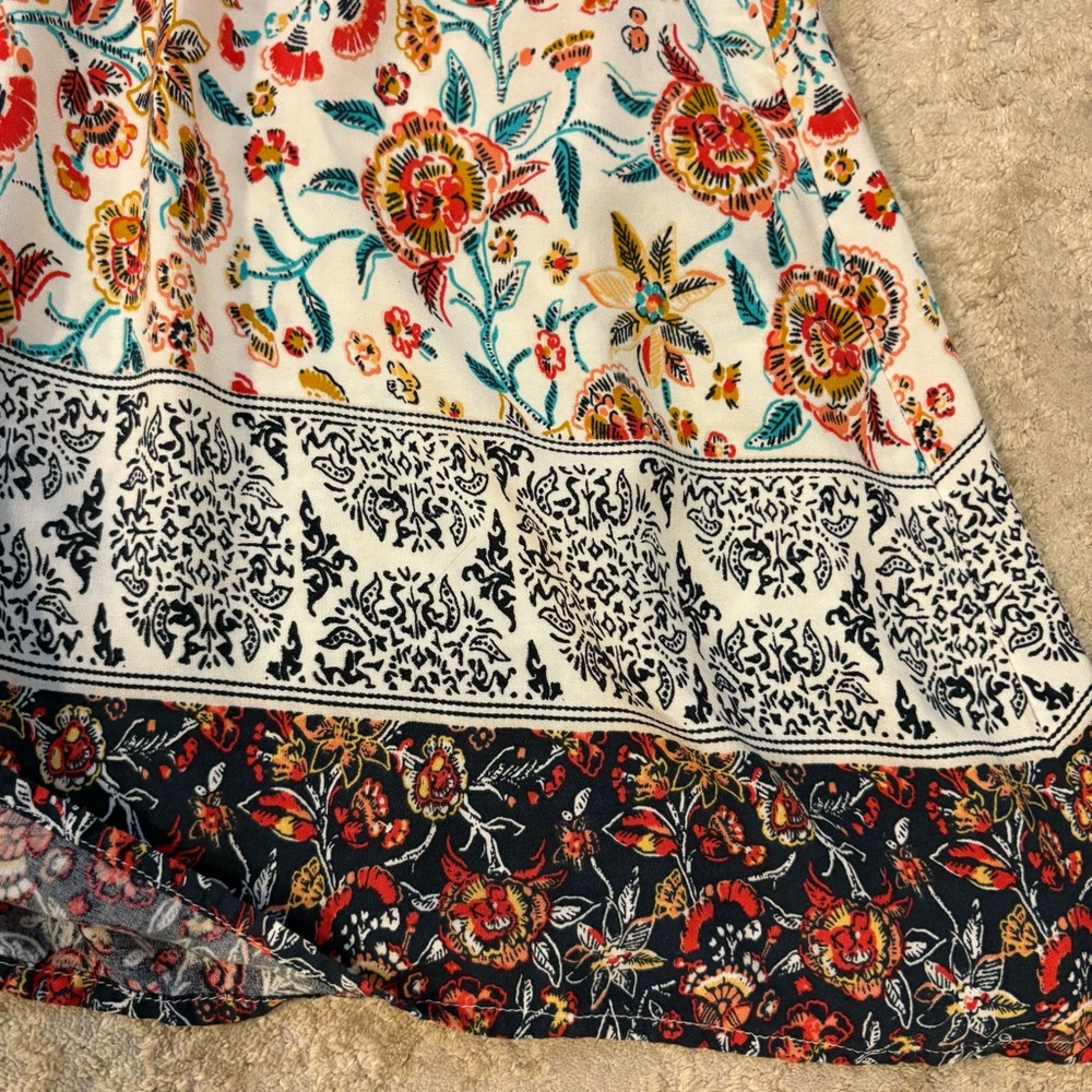 Maurices Mixed Print Blue & White Smocked Swing Camisole Tank Size 2X - Picture 10 of 12